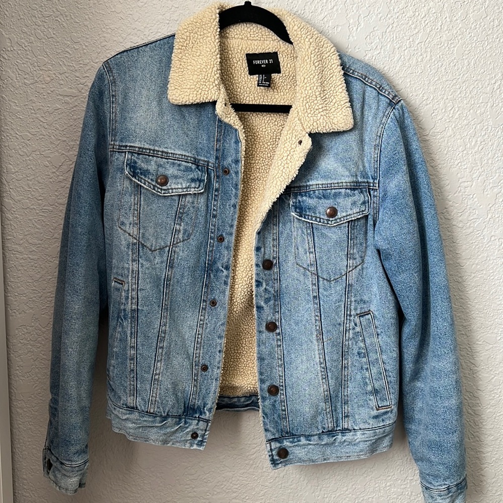 Forever 21 Sherpa Denim Jacket